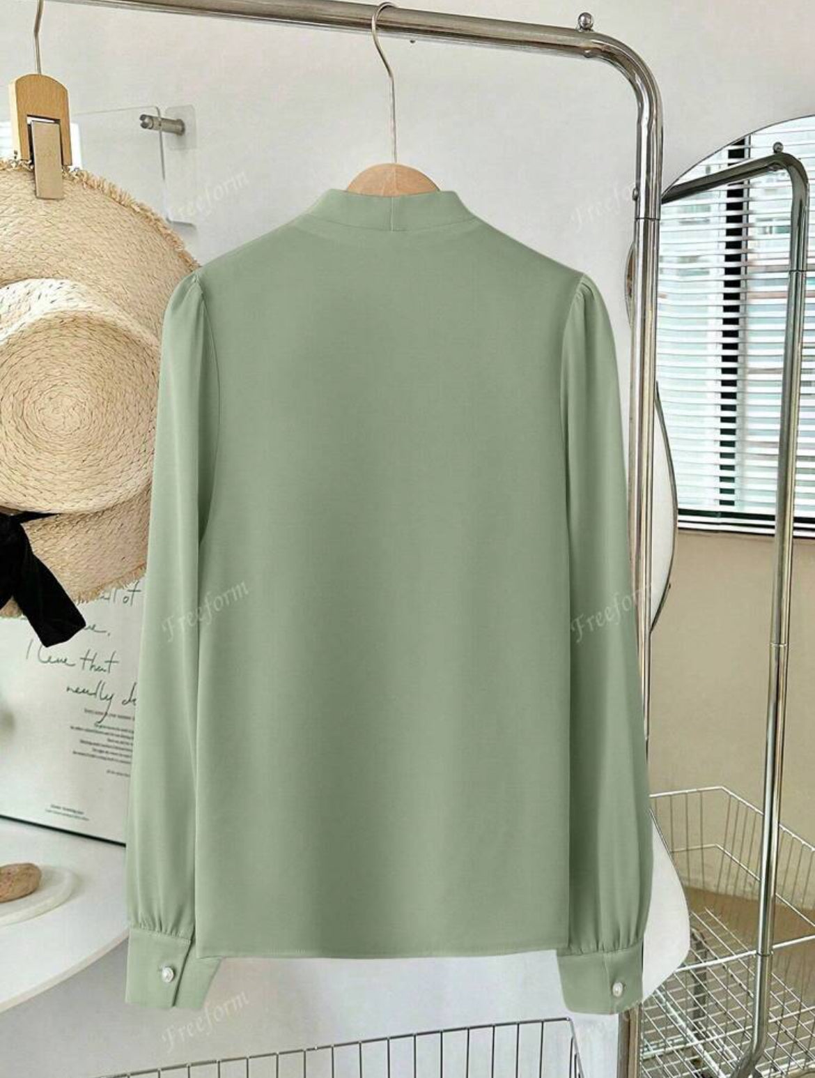Gmail#5565 Elegant V-Neck Long Sleeve Blouse