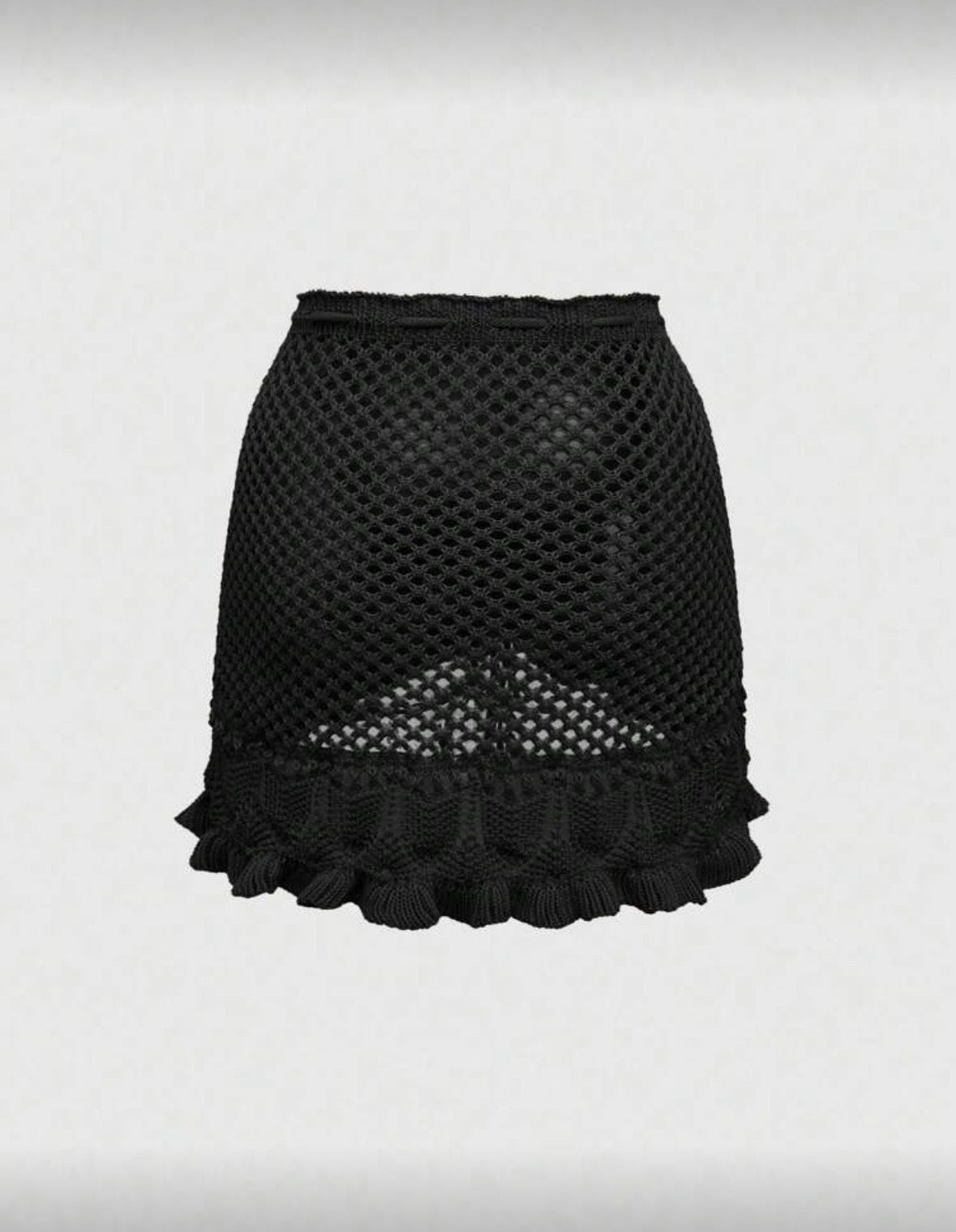 #4877 Hollow Out Knit Skirt