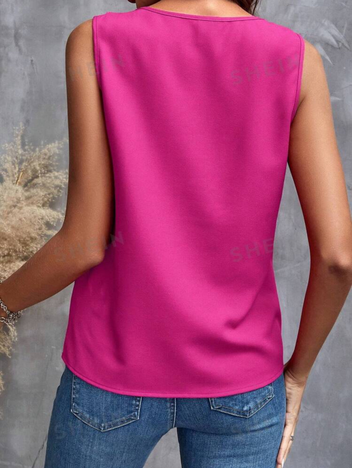 #3667 Ruffle Trim Sleeveless Blouse