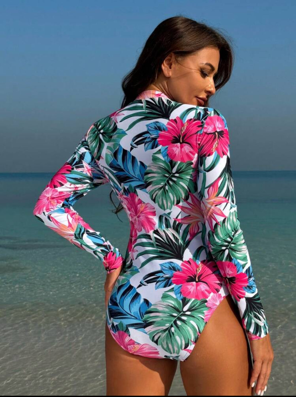 #8877 Printed One-Piece Swimsuit