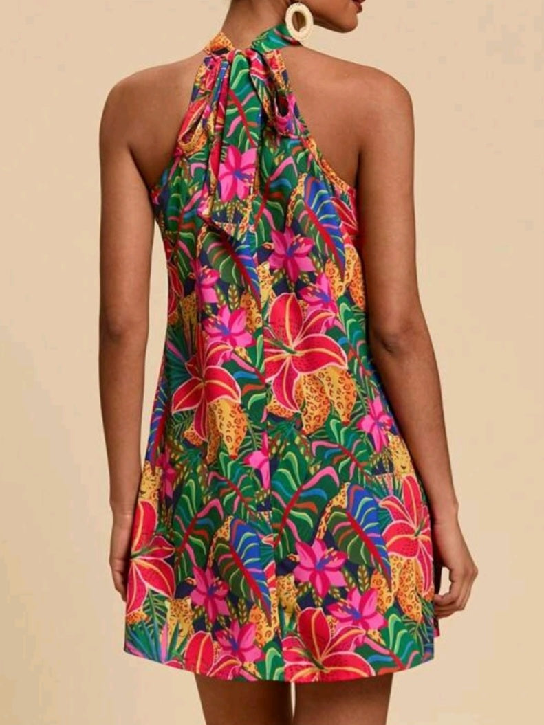 #4765Floral Print Dress