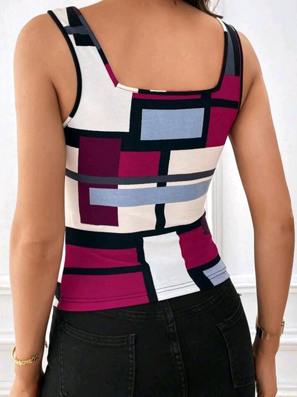 #9571 Geo Print Tank Top