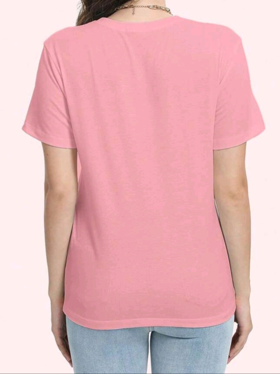 5022 Mickey and Minnie Mouse Print T-Shirt