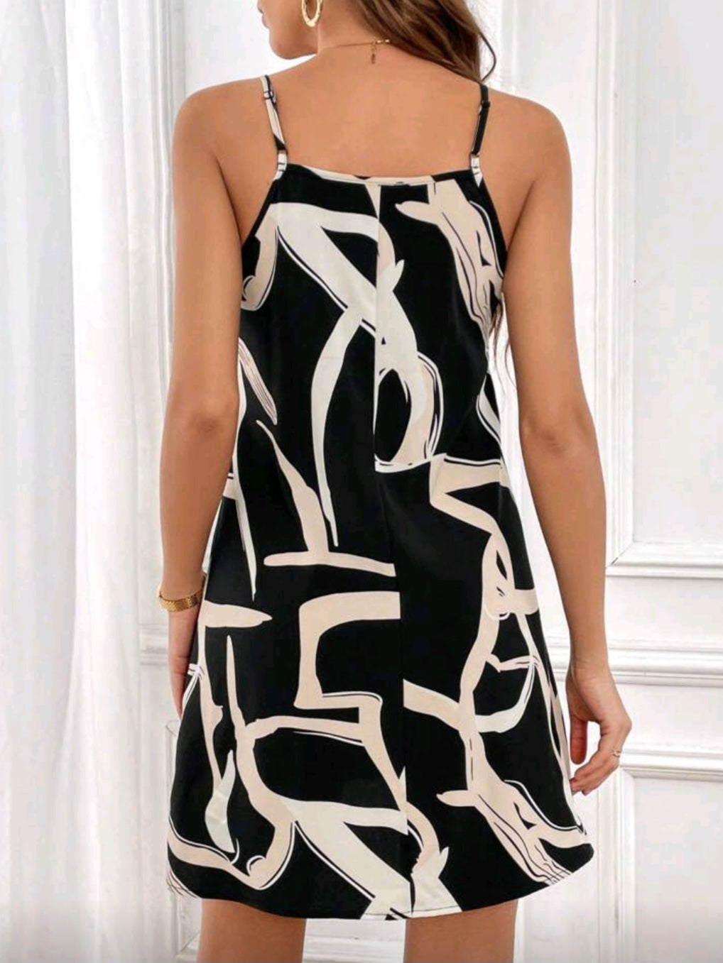 #5545 Graphic Print Cami Dress