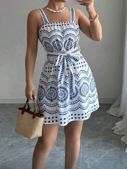 #1355 Camisole Waist Fitted Dress