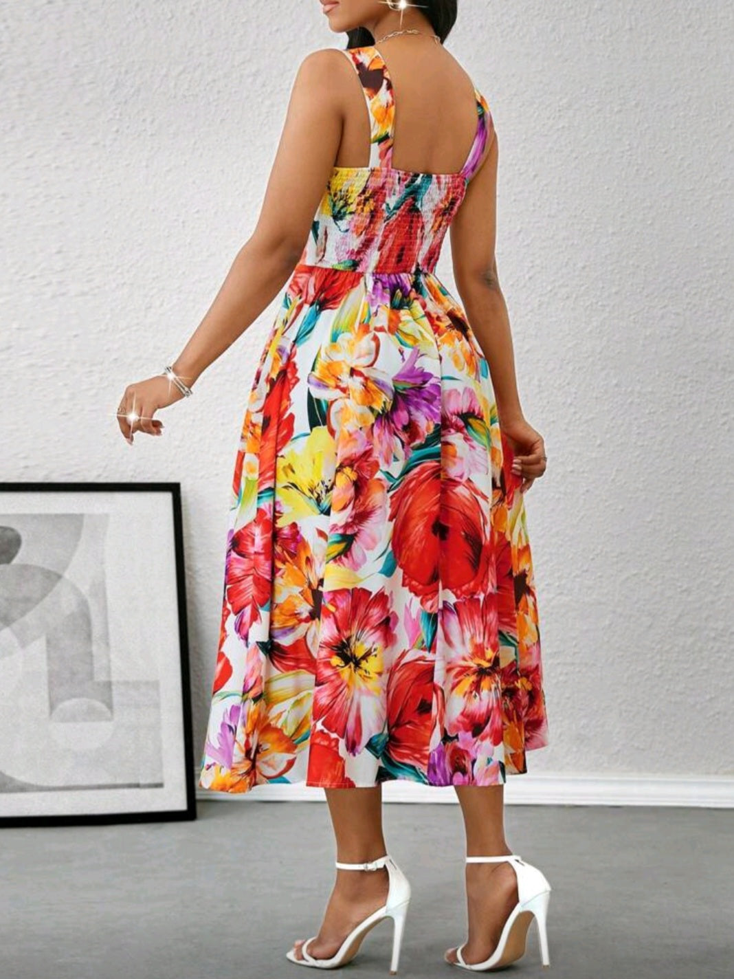 #3137 Sleeveless Midi Dress Elegant Dress