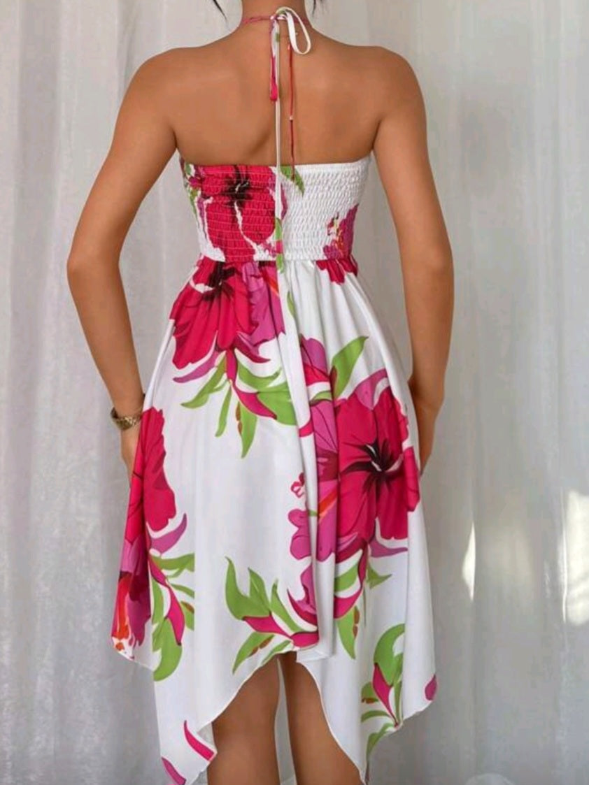 #4686 / 4414 Tropical Print Camisole Dress