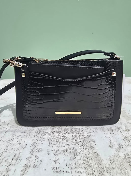 ALDO Crossbody wallet on a string with detachable pouch black