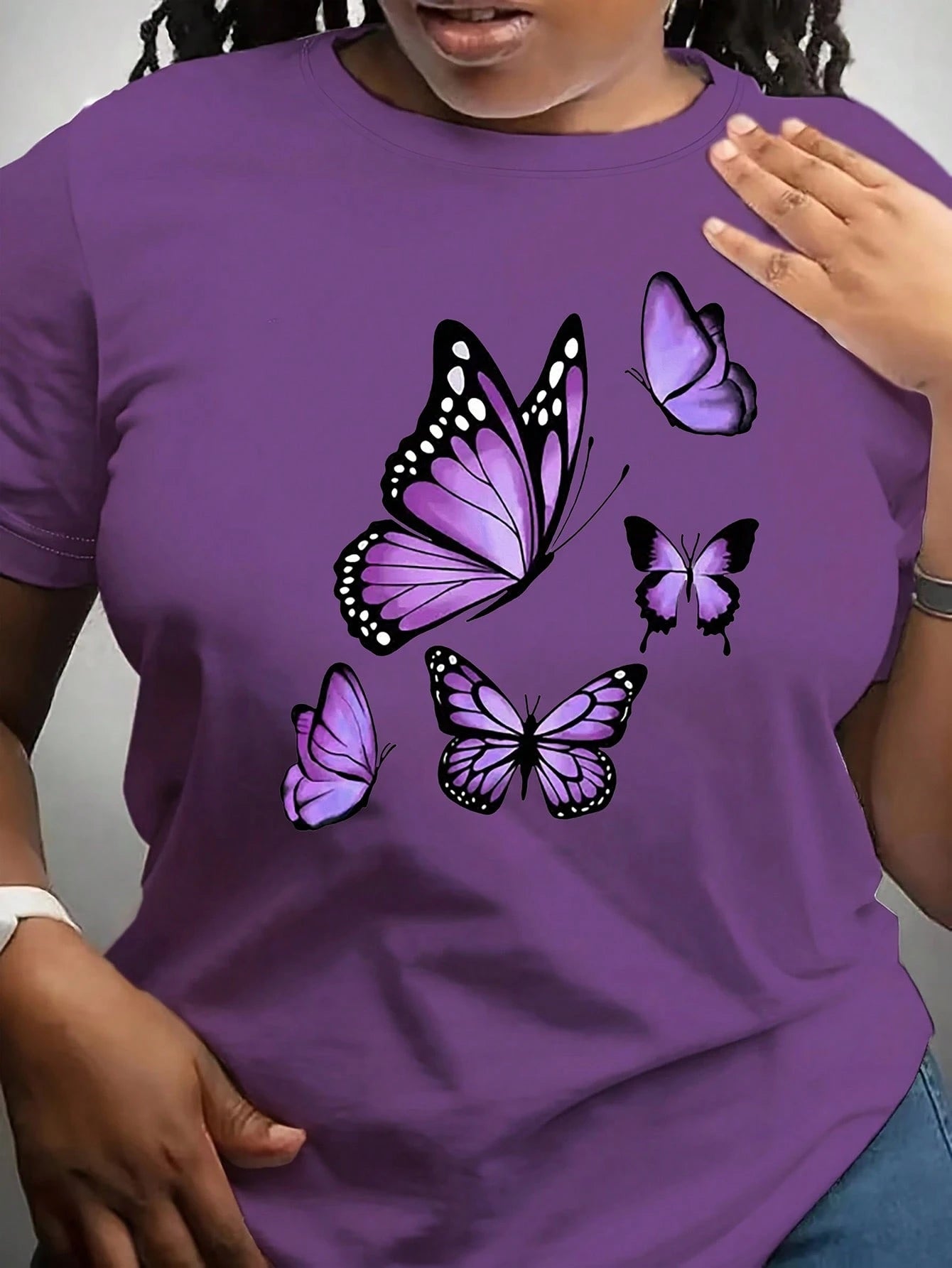 5854 Butterfly Print Tee
