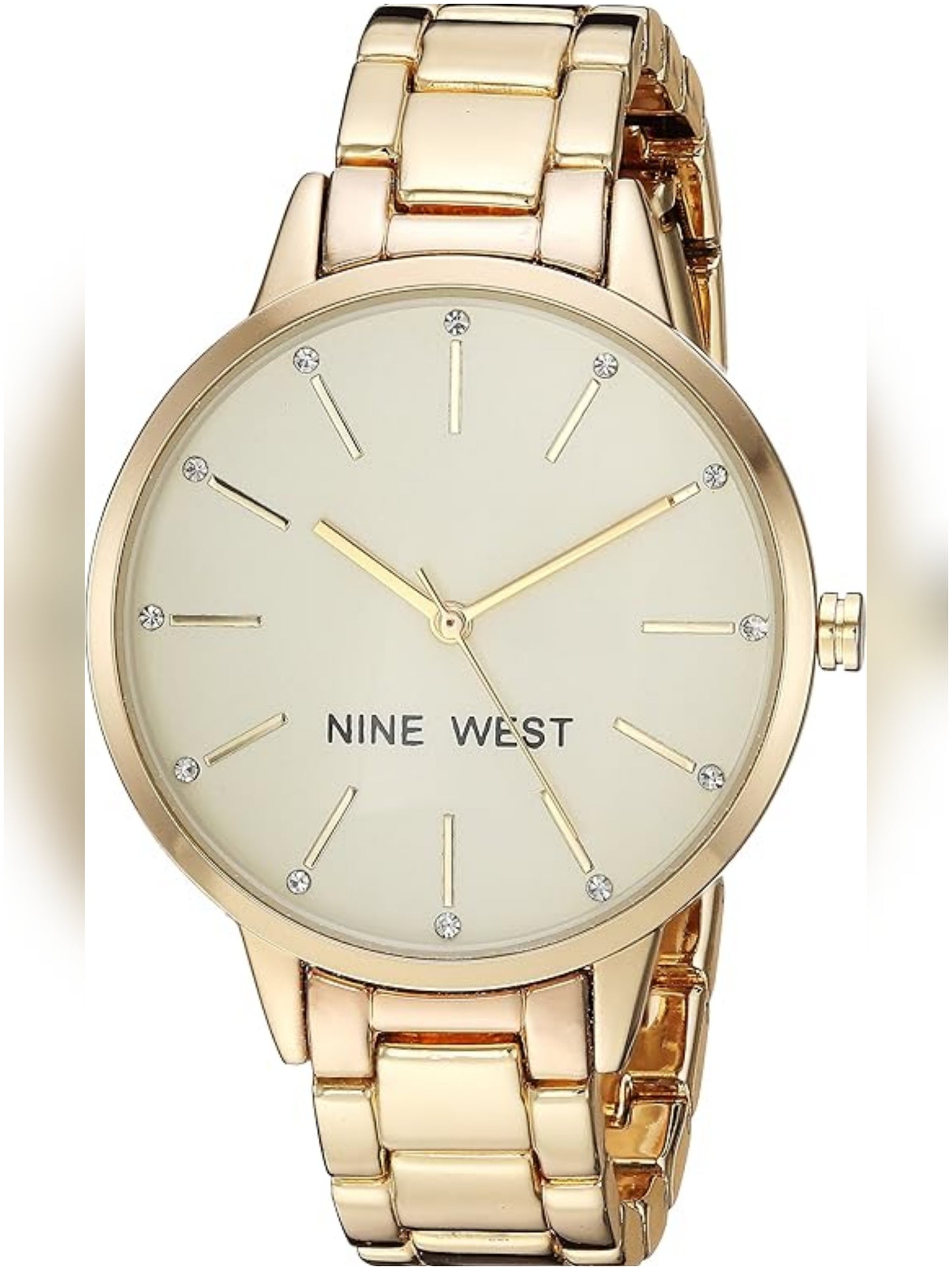 NW / 2098CHGB Nine West Bracelet Watch - Gold Tone