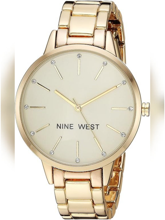 NW / 2098CHGB Nine West Bracelet Watch - Gold Tone
