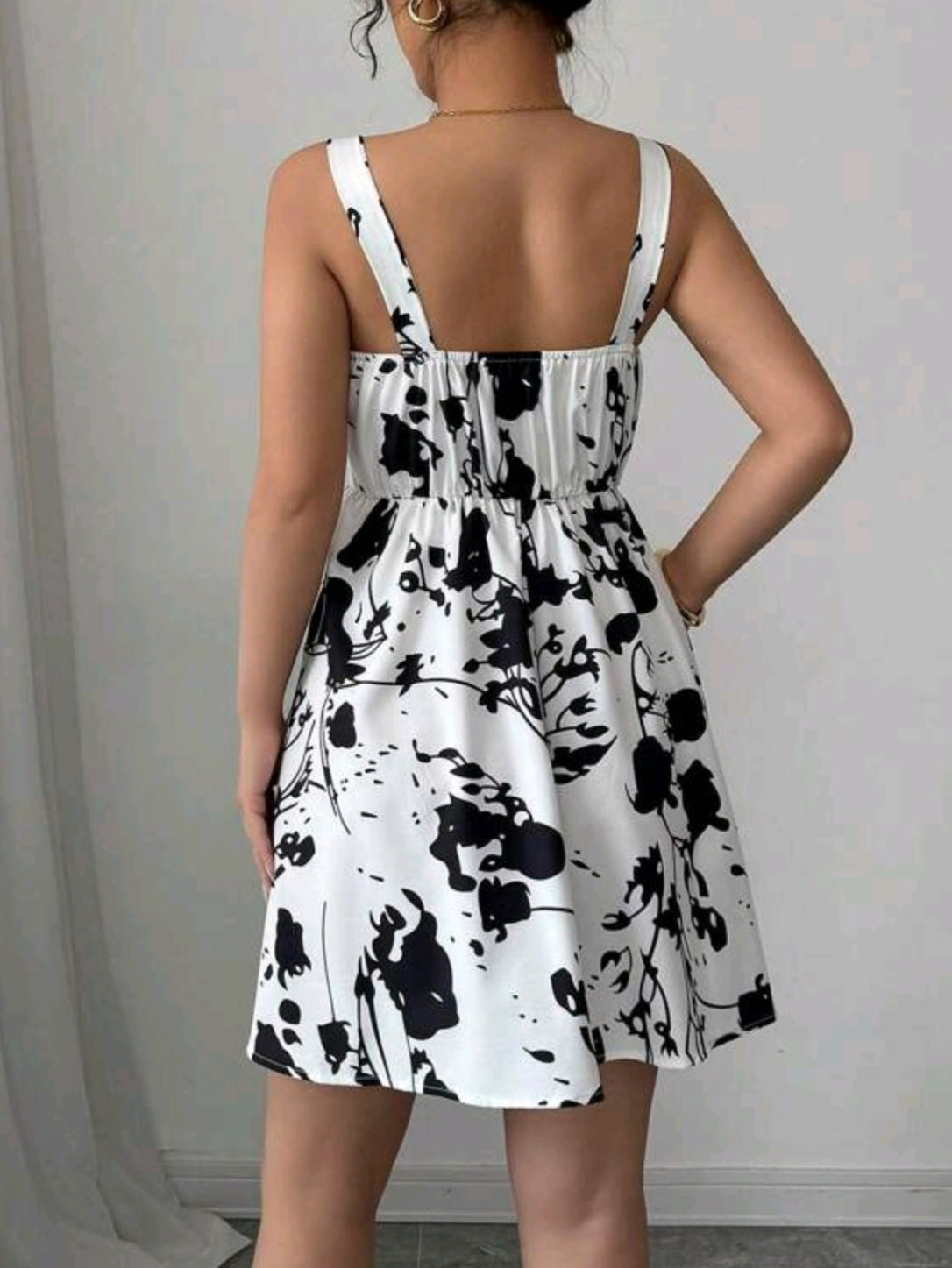 7198 Floral Print Mini Dress