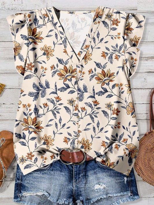 5344 Ruffle Sleeve Blouse