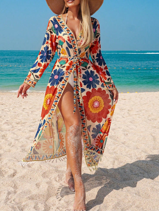 3309 Kimono Cover Up With Detachable Belt