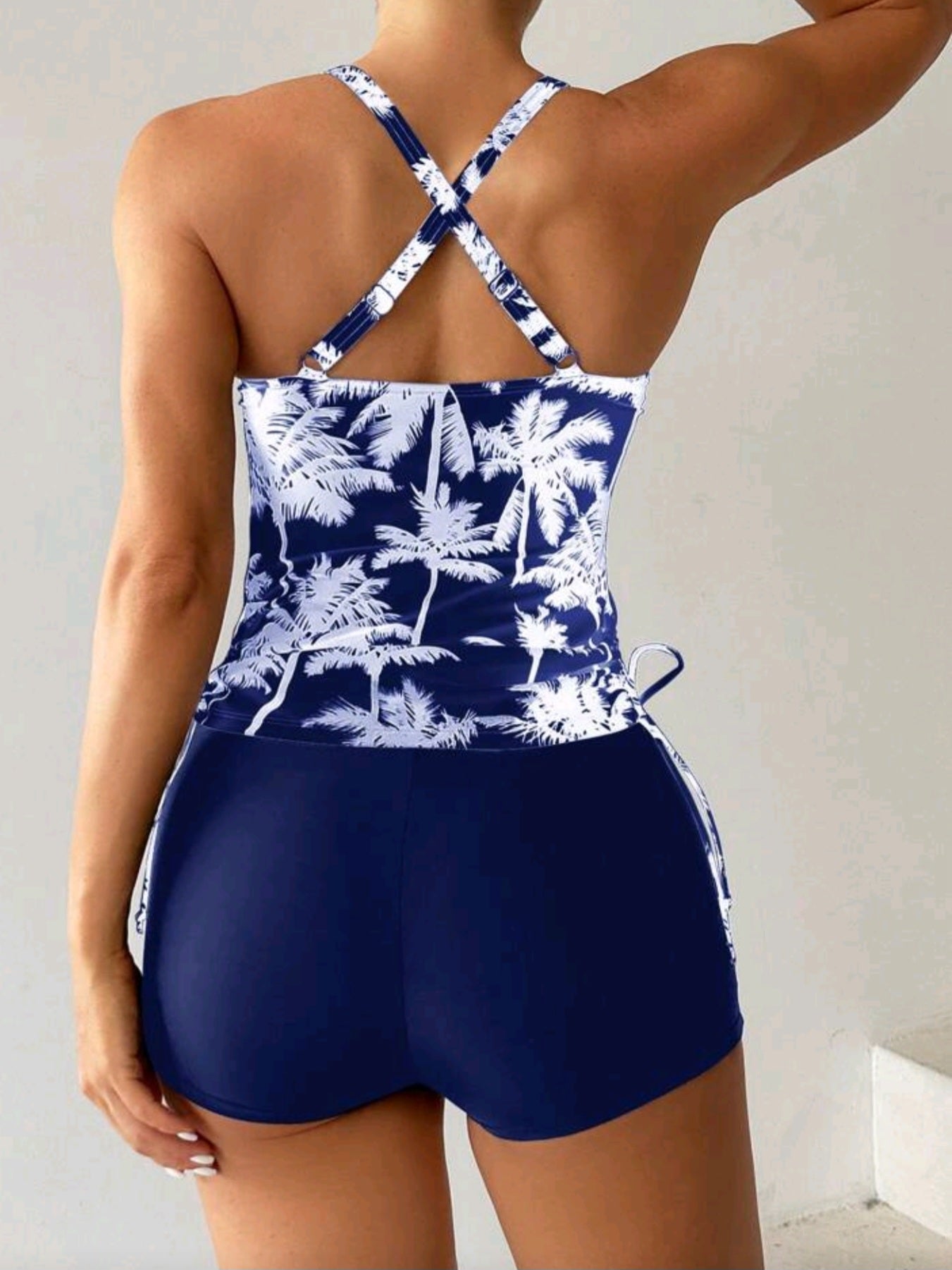 4220 Tankini Top And Swim Shorts Set