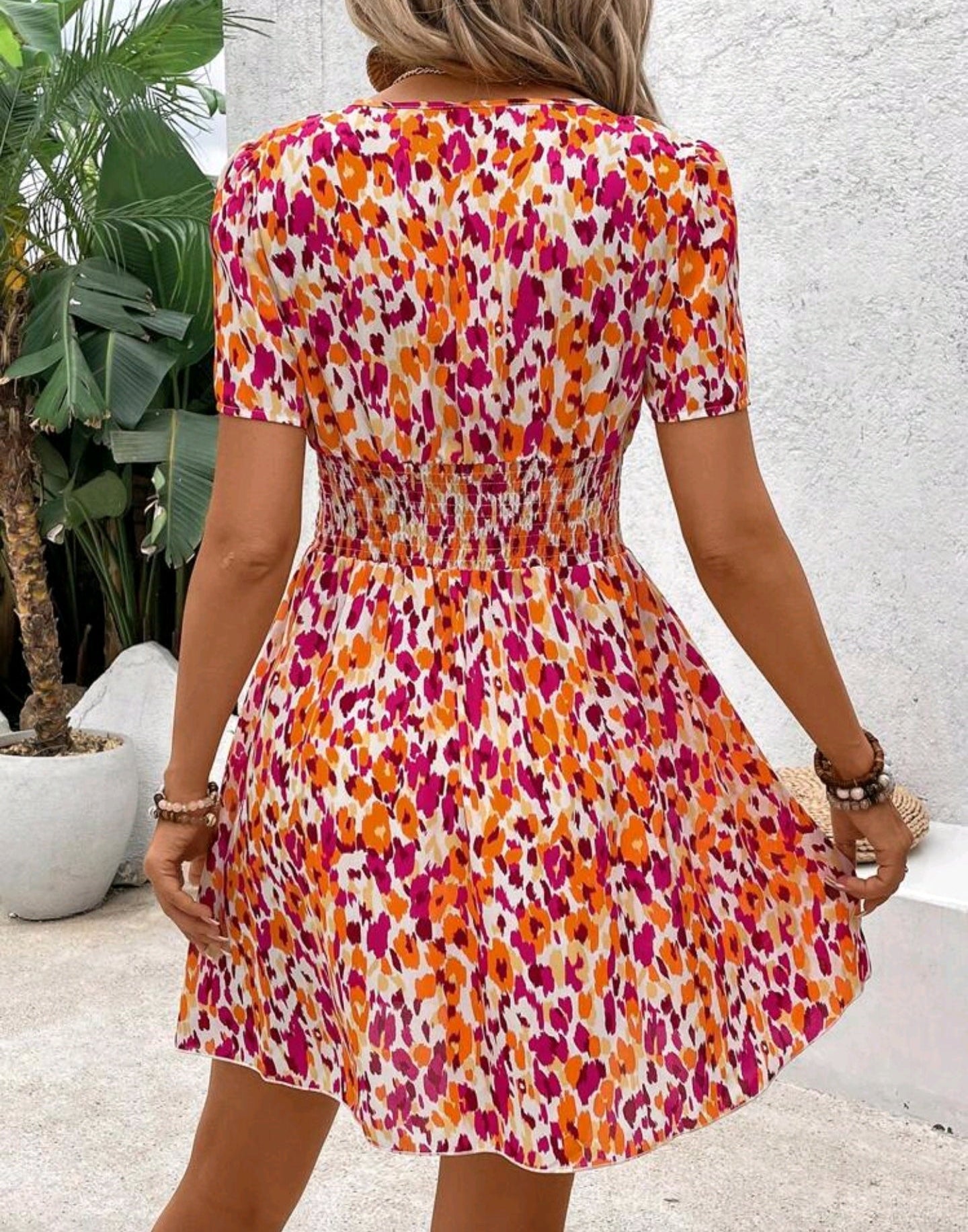 #0179 Waist-Cinching Dress With Sleeves A-Line Dress
