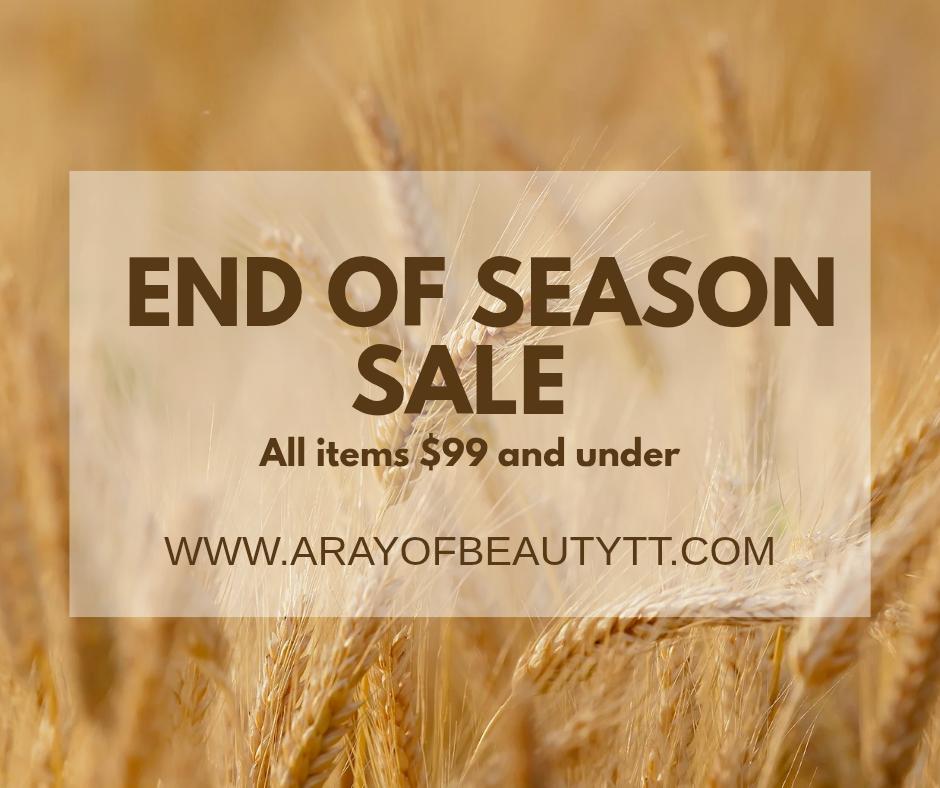 END OF SEASON SALE ** NO RETURNS