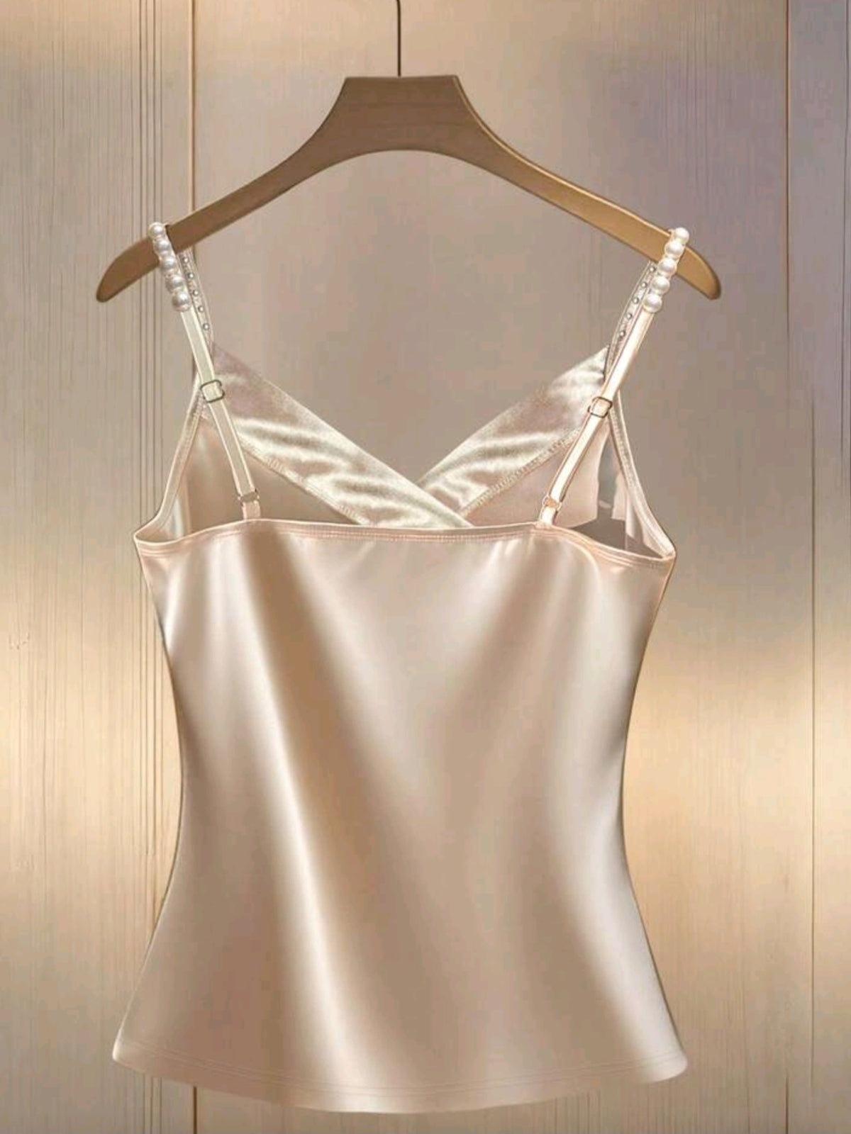 5508 Camisole With Studded Criss-Cross Neckline