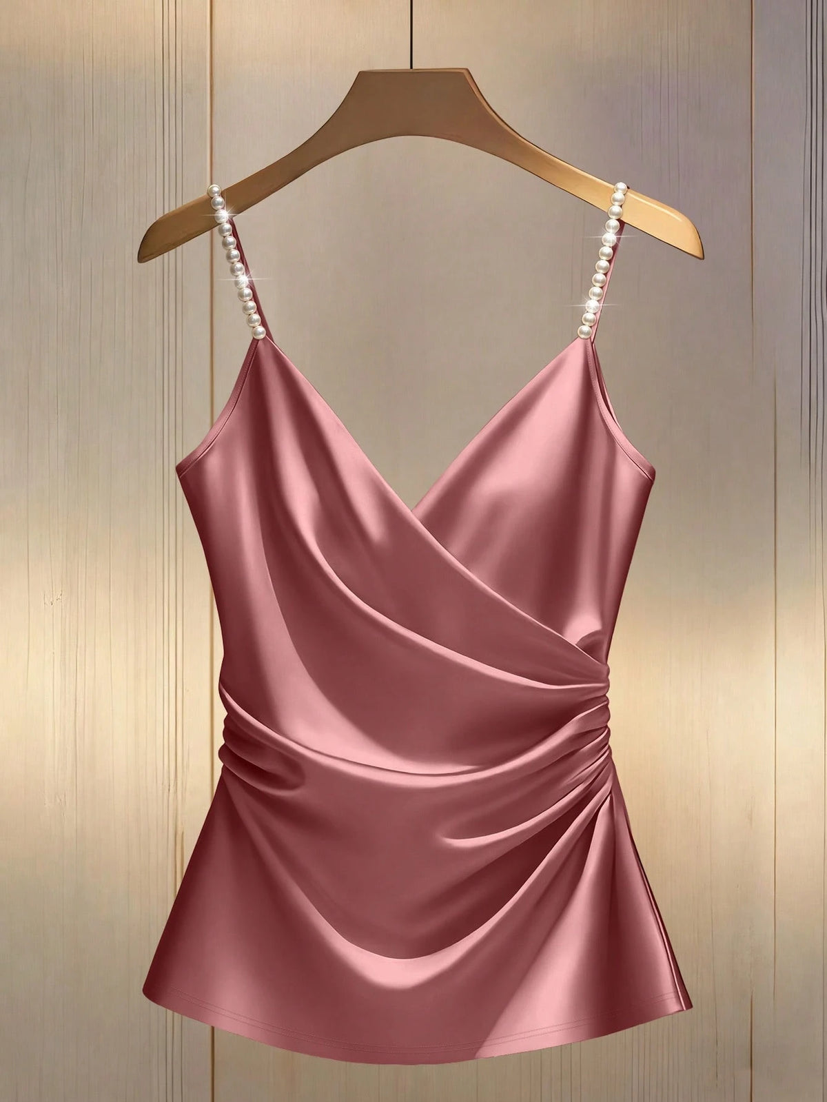 6088 Camisole With Studded Criss-Cross Neckline