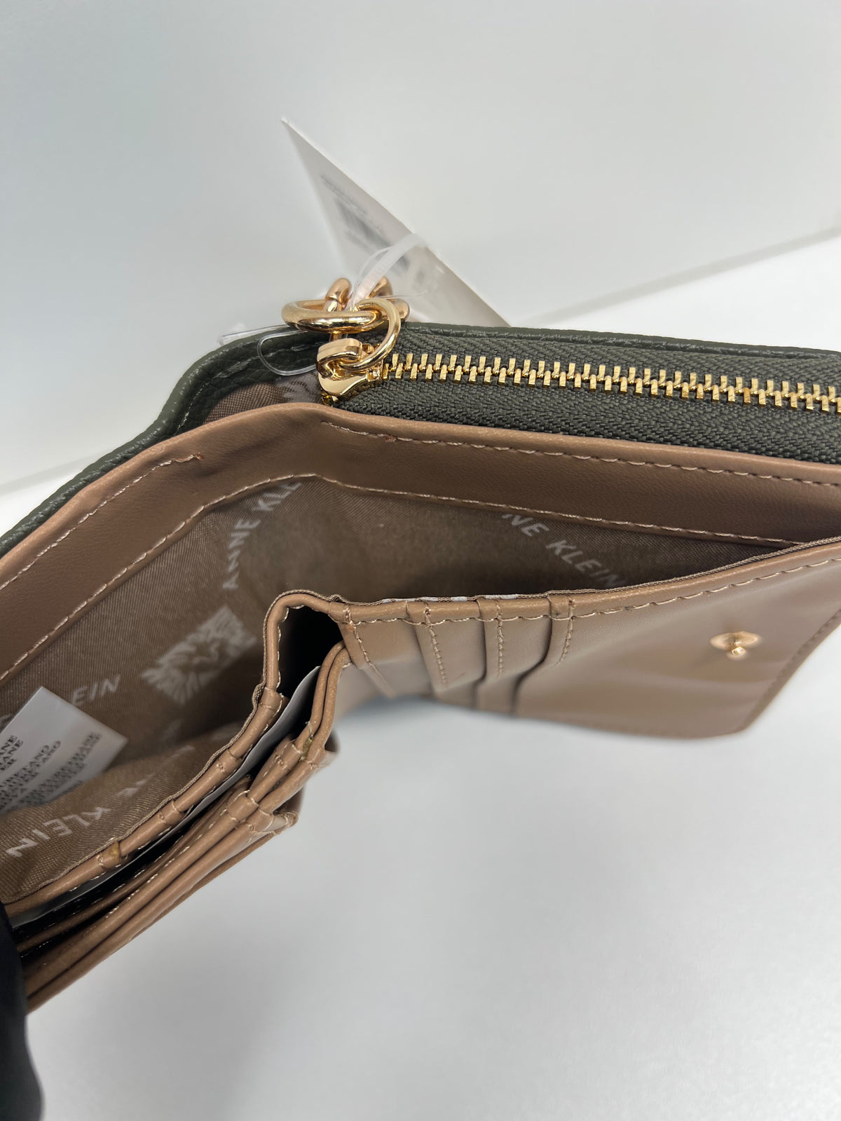 Army Green - Anne Klein Small Wallet  Spacious Room For Cash (Fits Flat)