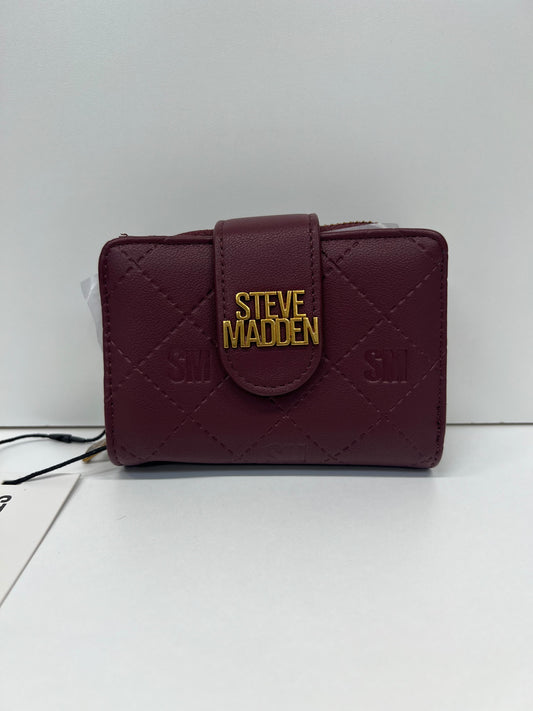 Steve Madden Small Wallet - Burgundy Spacious Room For Cash (Fitts Flat)
