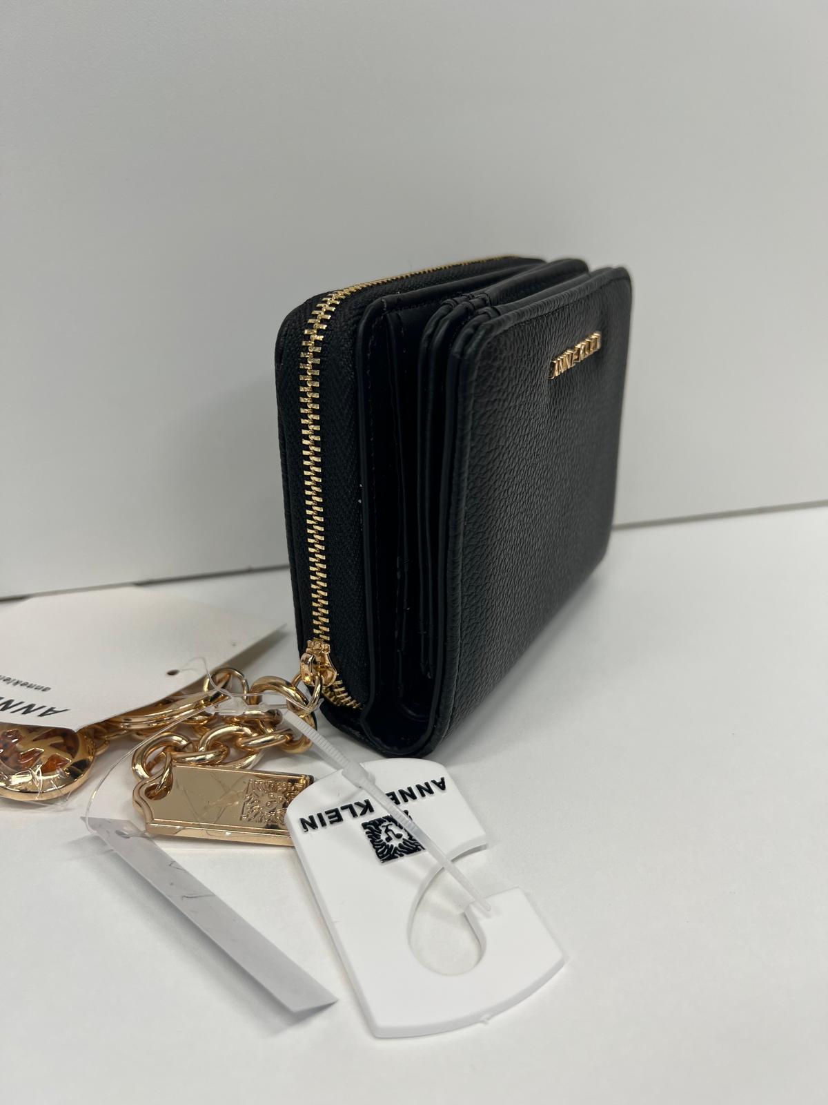 Black - Anne Klein Small Wallet  Spacious Room For Cash (Fits Flat)