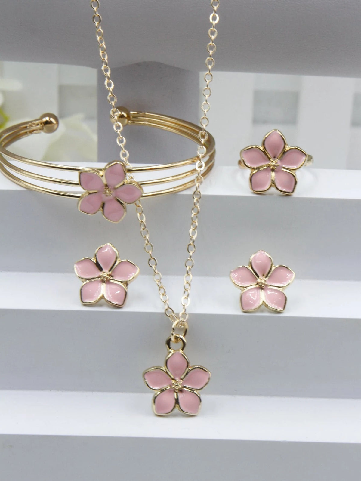 6214 Necklace, Bracelet,  Earrings and Ring Set