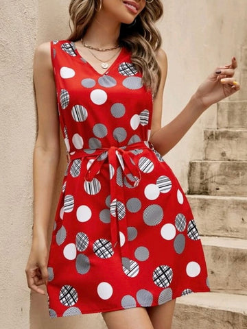 Polka Dot Print Dress