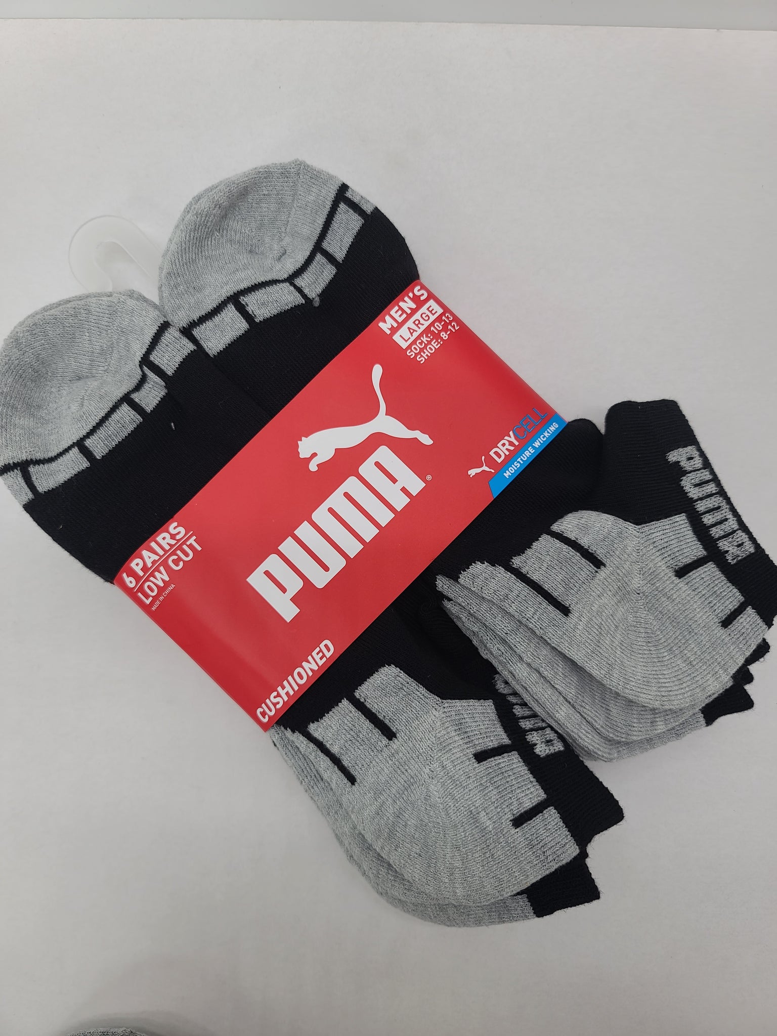 PUMA Socks - 6 pairs Low Cut  (shoes 8-12)