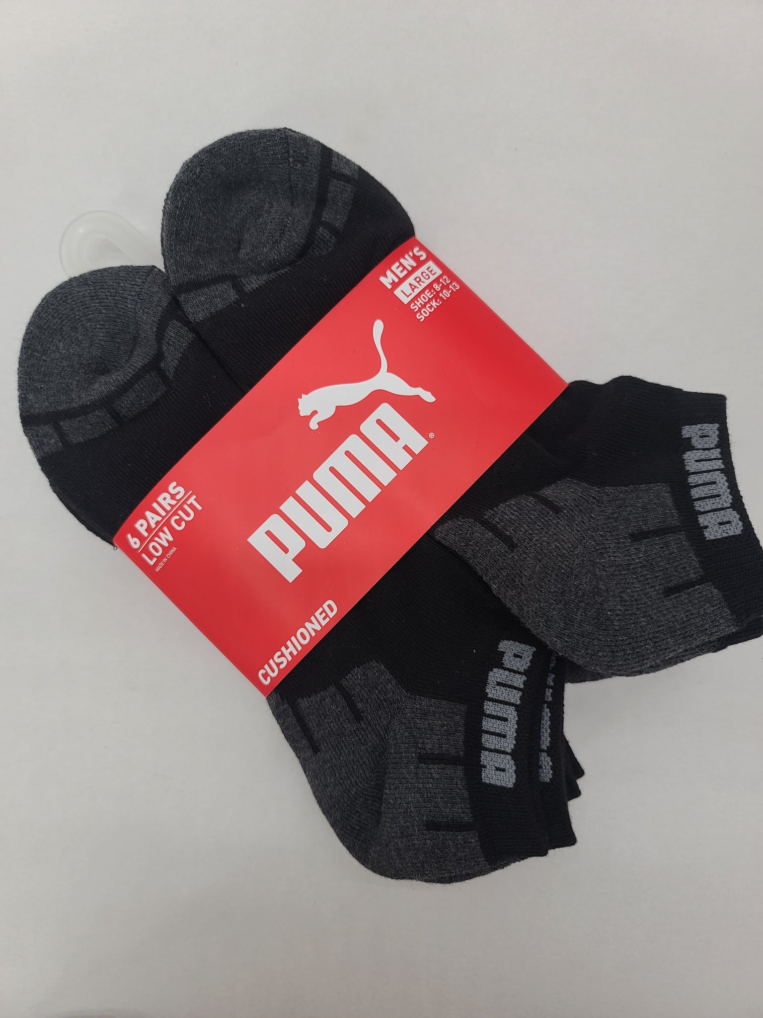 PUMA Socks - 6 pairs Low Cut  (shoes 8-12)
