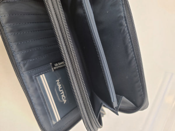 Nautica Double Ziparound Wallet (blue)