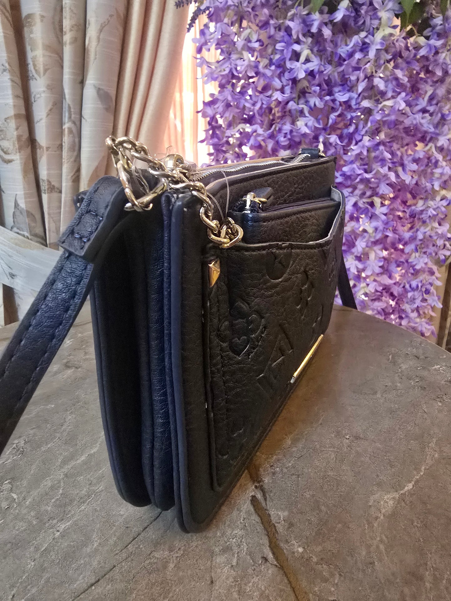 ALDO Crossbody/ Wallet on a string - navy blue