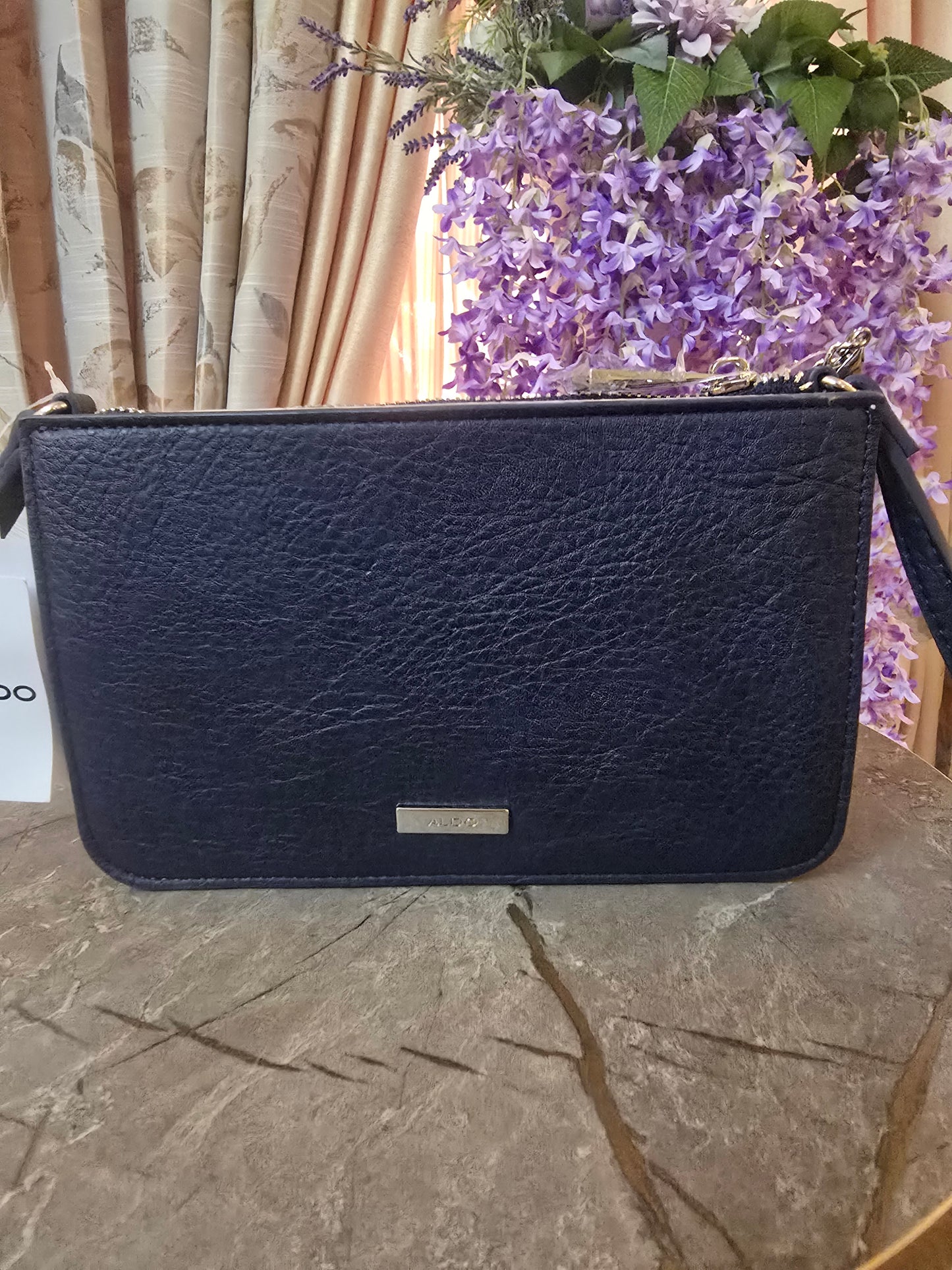ALDO Crossbody/ Wallet on a string - navy blue