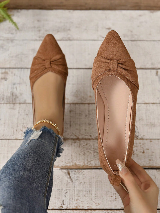 #2827 Minimalist Flat Shoes With Pleated Toe