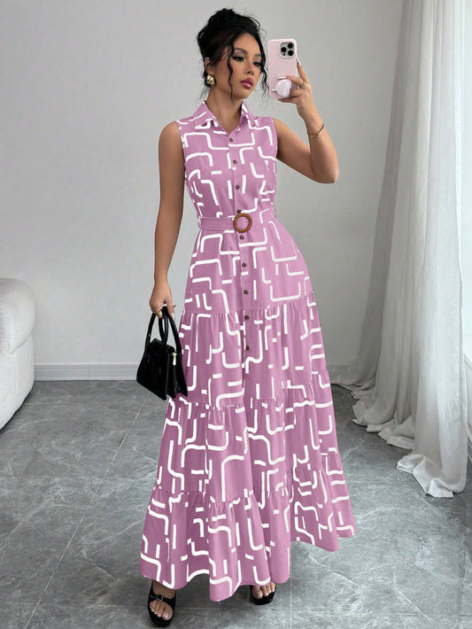 2223 V-Neck Sleeveless Dress