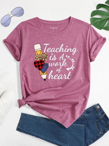 Teacher  Slogan Graphic Tee *COTTON
