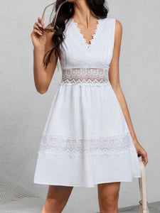 Lace Insert A-line Dress