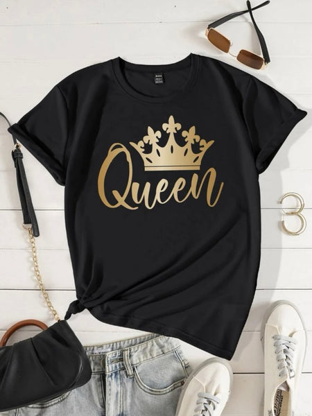 Crown & Letter Graphic Tee (Medium)