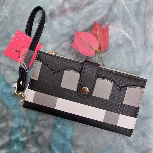 Slim Wallet with wristlet strap