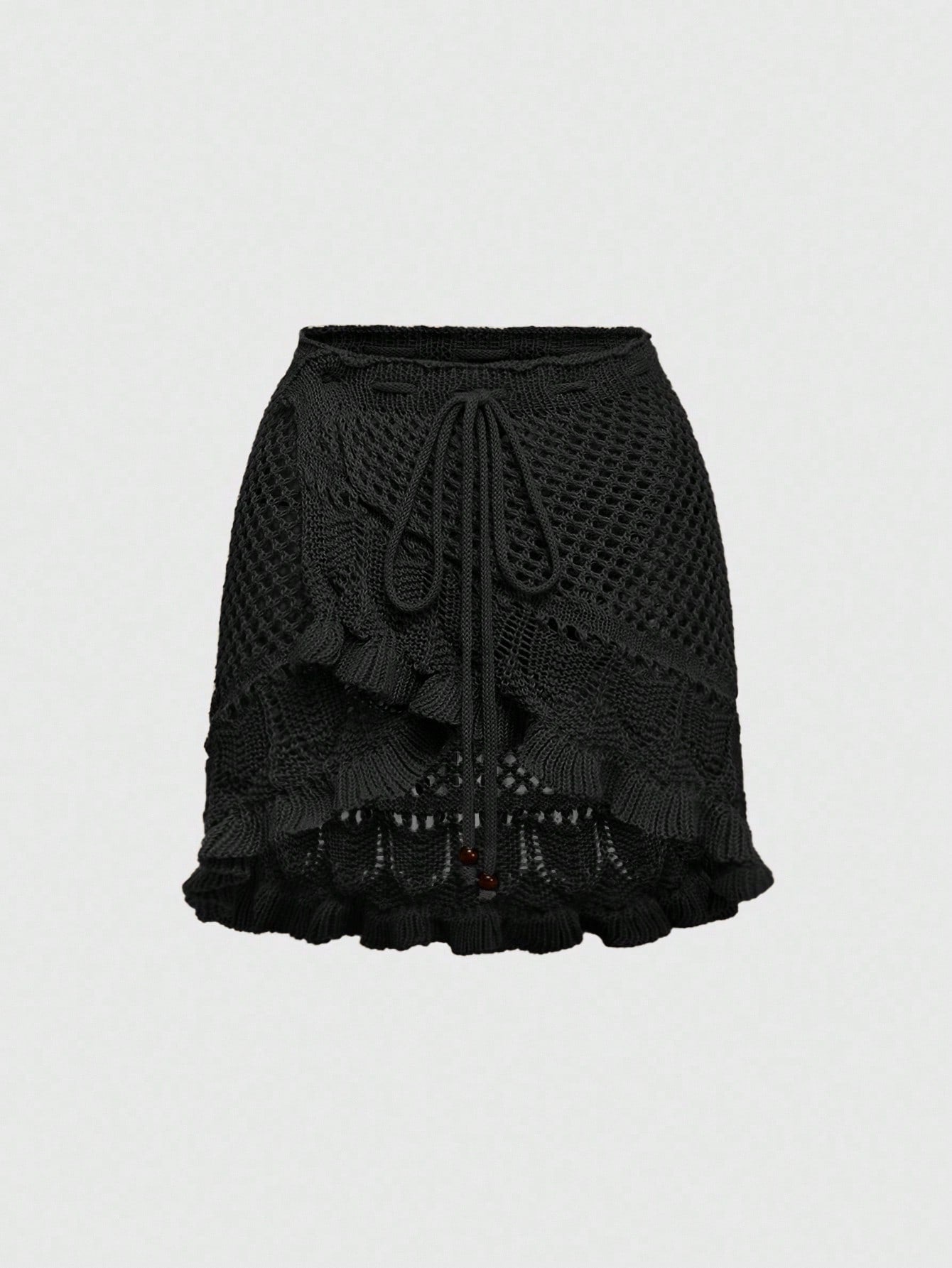 #4877 Hollow Out Knit Skirt