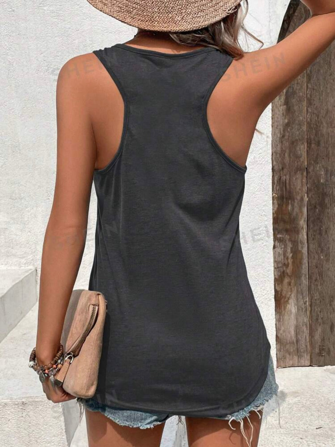 Casual Vest With Letter Print