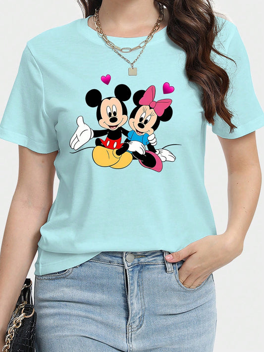 #3930 Mickey Mouse Print T-Shirt