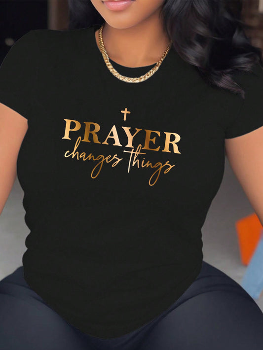 #5684 Prayer Changes Things Graphic Tee Shirt