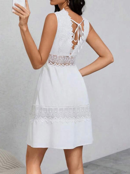Lace Insert A-line Dress