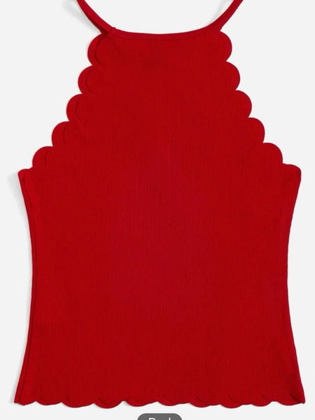 Scallop Edge Halter Top