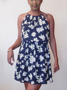 Lined Dobby Printed Dress