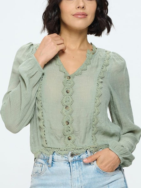 Crochet Lace Trim Top 1