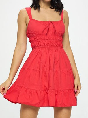 Tiered Mini Dress * COTTON