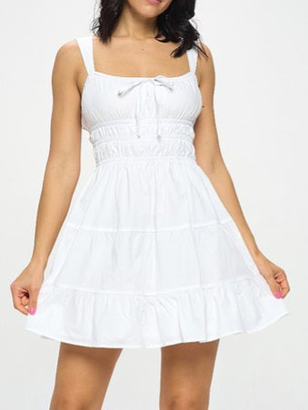Tiered Mini Dress * COTTON