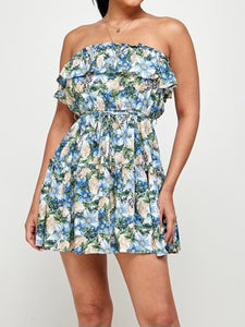 Ruffle Tube Top Mini Dress